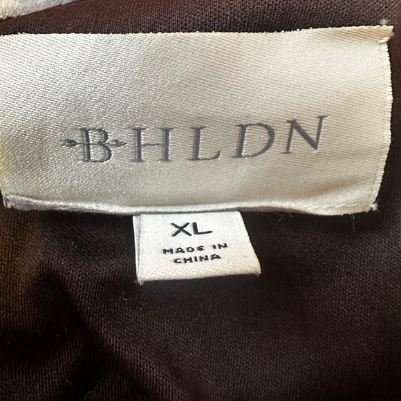 BLHDN Hayden Crepe Stretch Strapless Midi Dress Brown - Picture 5 of 5